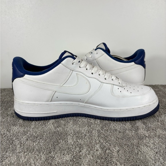 Nike Air Force 1 Low White Deep Royal Blue Men's Size 13 CD0884-102 - Picture 5 of 8